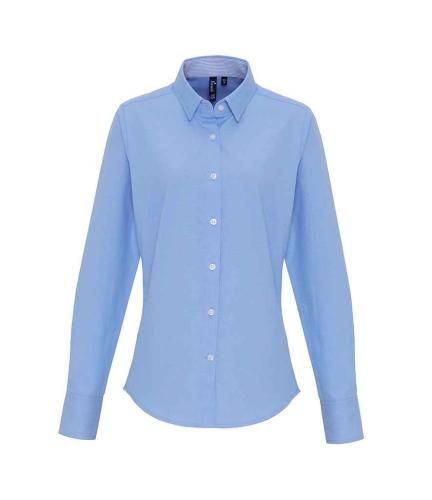 Premier Ladies Long Sleeve Striped Oxford Shirt - OXB - S